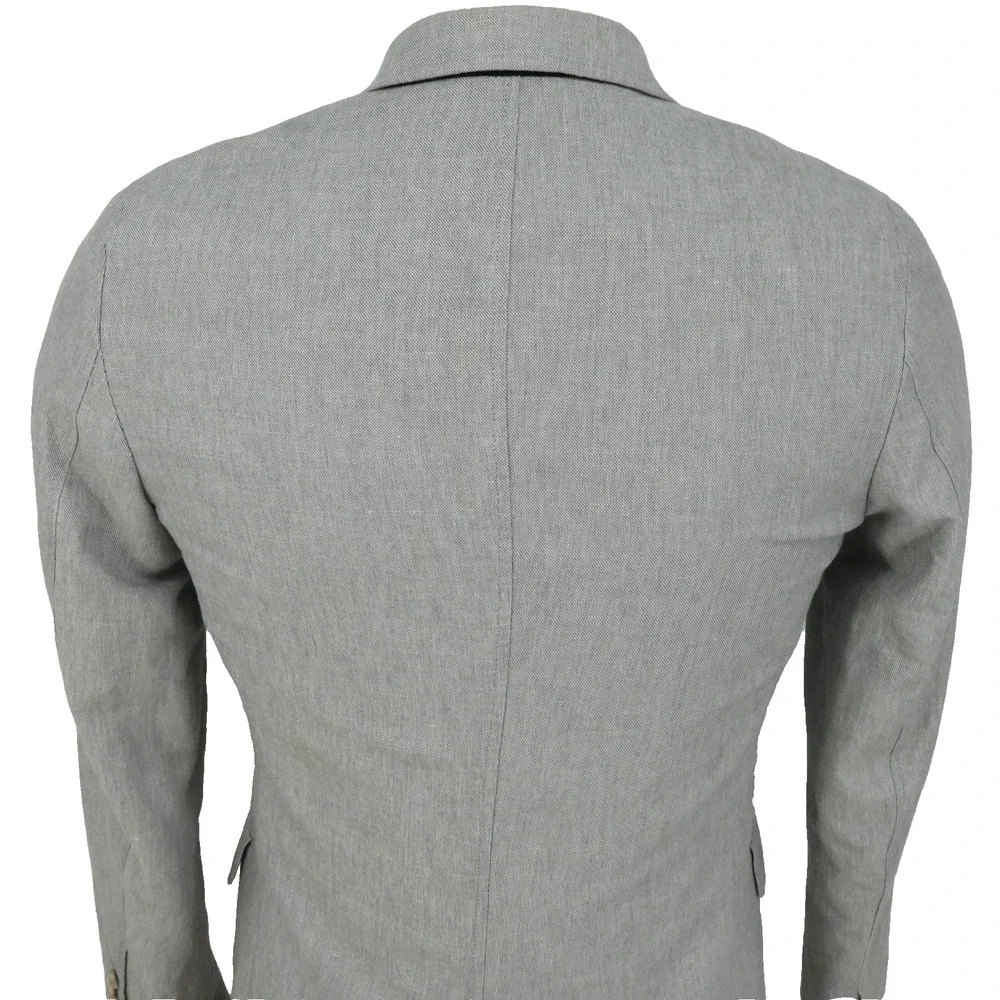 Banana Republic Sport Coat Mens 38R Light Gray Jacket Tailored Fit Blazer Preppy